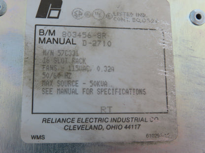 Reliance Electric 57C331 Automax PLC Slot Rack Control System 0-57516-1