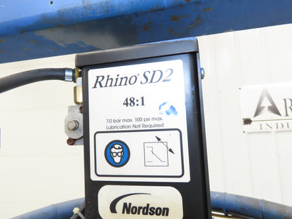 Nordson Rhino SD2 Drum Unloader Pneumatic Pump 48:1 Ratio 100PSI