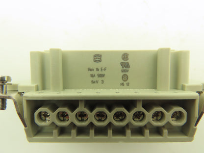 Harting 7310335160000 16-Pin Connector 16A Receptacle Hood 3/4"NPT  Lot of 2