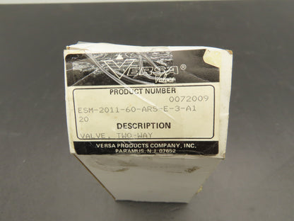 Versa ESM-2011-60-ARS-E-3-A120 Pneumatic Solenoid Valve 2-Way NC 120V