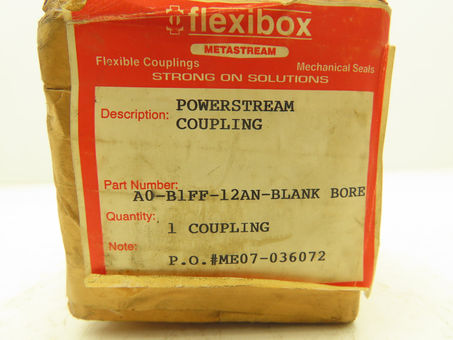 Flexibox A0-B1FF-12AN-BLANK Powerstream Shaft Coupling 3/4"x 5/16" Stock Bore