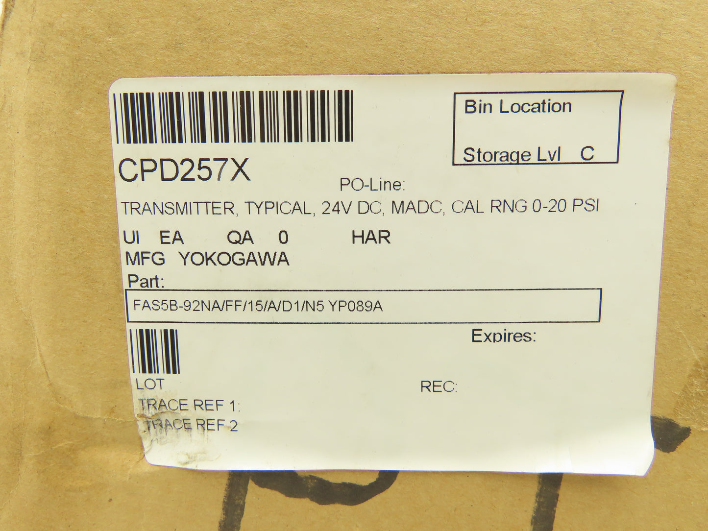 Yokagawa EJA-430A DPHarp Transmitter with Wika Pressure Transducer 430PSI 24VDC