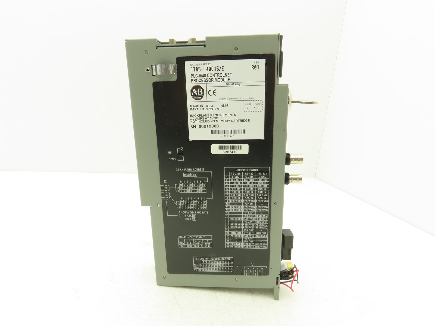 Allen Bradley 1785-L40C15/E PLC-5/40C Processor Module ControlNet Rev R01