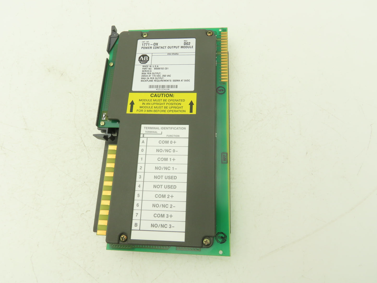 Allen Bradley 1771-OX PLC Power Contact Output Module Rev D02