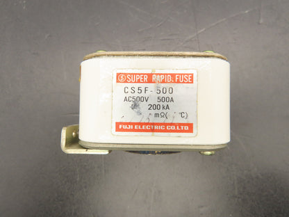Fuji Electric CS5F-500 Super Rapid Fuse 500A 500VAC 200KA