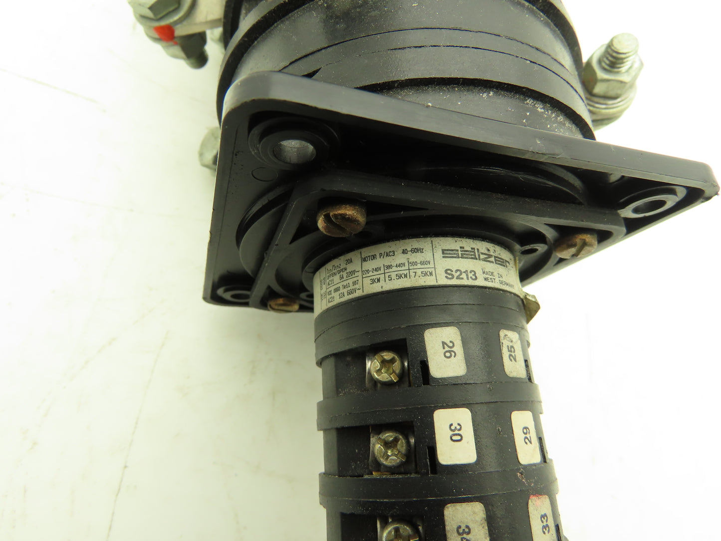 Salzer S608US1A1906-00 Rotary Cam Switch 60A 15-50Hp 208-600V 3PH S213 Selector