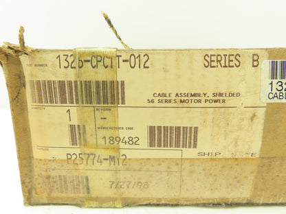 Allen Bradley 1326-CPC1T-012 Servo Motor Power Connector & Cable Assembly 12M