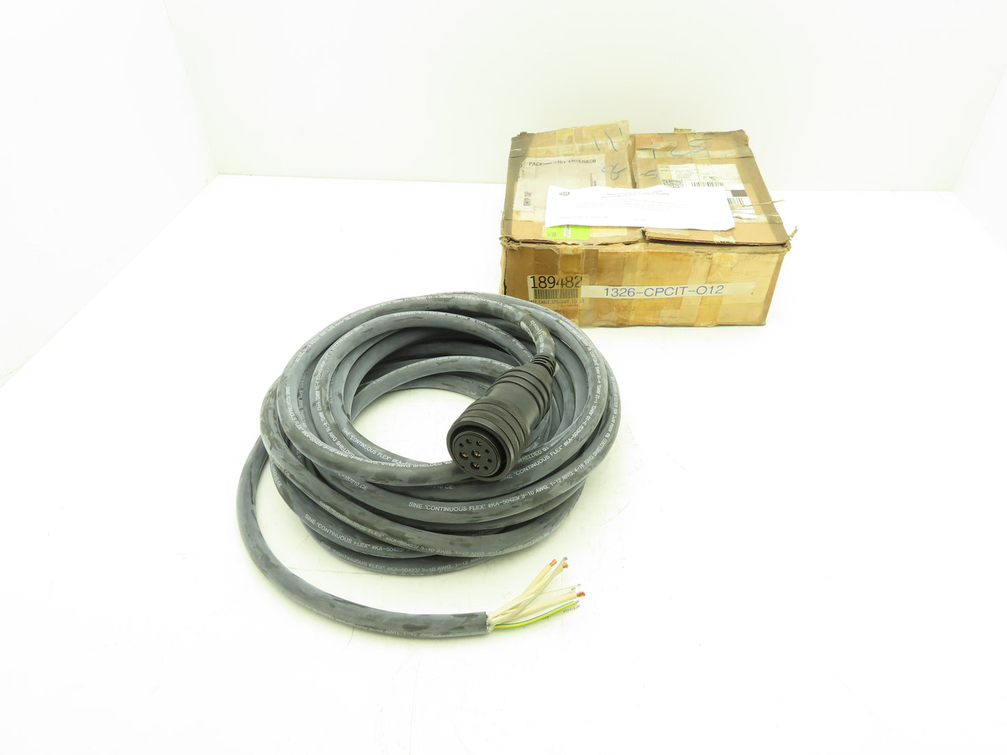 Allen Bradley 1326-CPC1T-012 Servo Motor Power Connector & Cable Assembly 12M