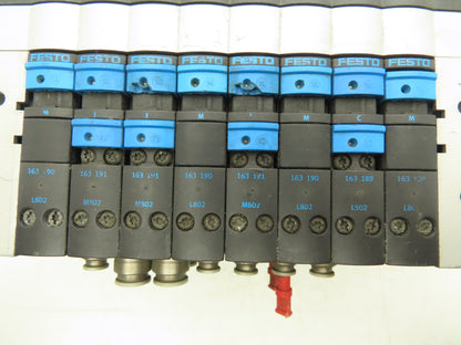 Festo CPV18-GE-MP-8 Pneumatic 8-Station Solenoid Valve Manifold 24VDC 18209