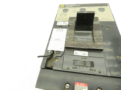 Square D LAP36400MTV6384 Circuit Breaker 3-Pole 400A 600V Shunt Trip Gray Face