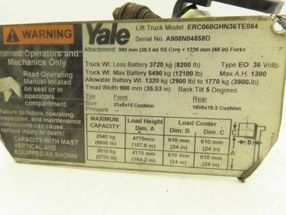 Yale Forklift Brake Pedal Master Cylinder Assembly Off ERC060GHN36TE084