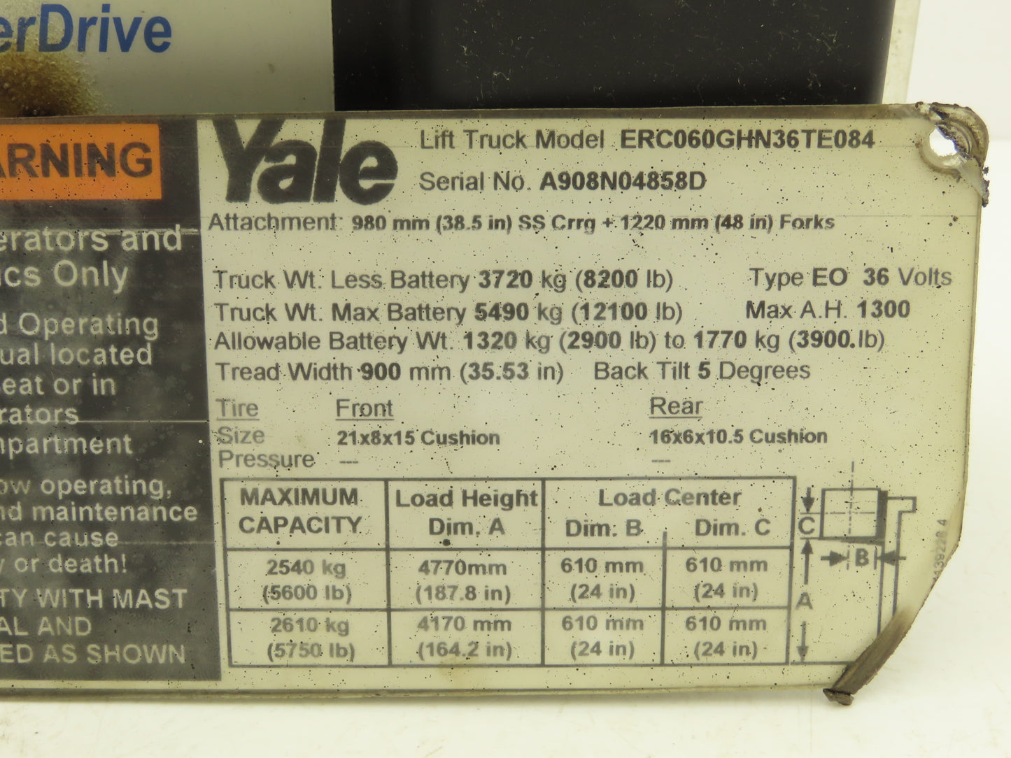Danaher ACS4820-700C AC SuperDrive Forklift Motor Controller 48V 83Y05102A