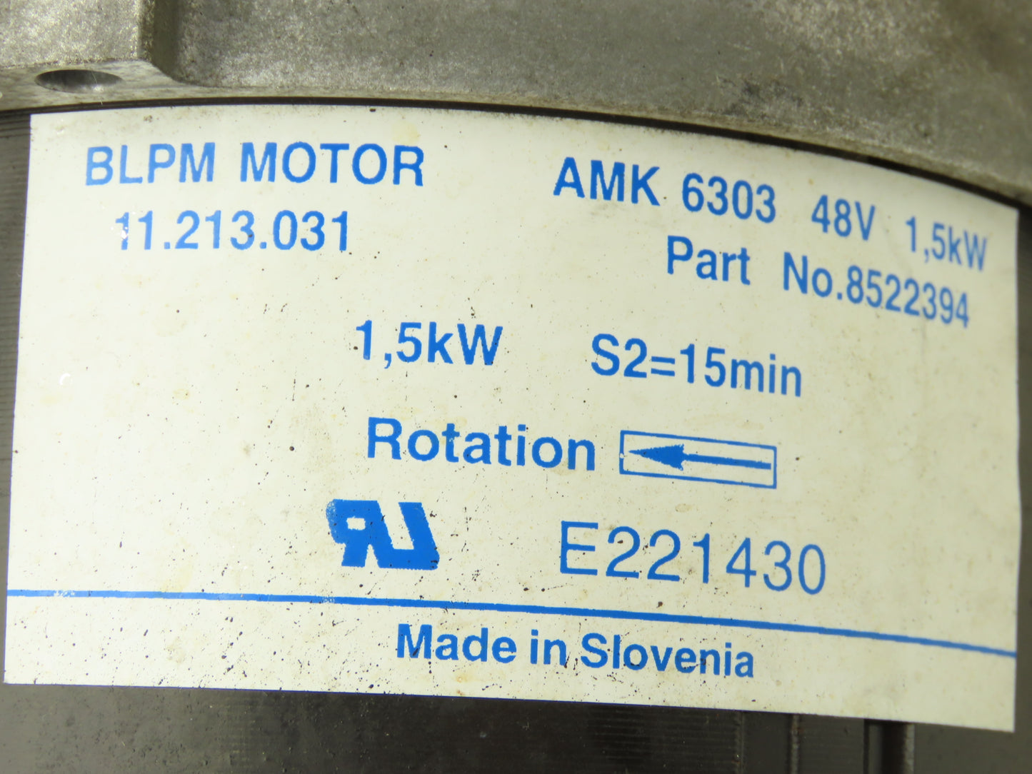 Yale 8522394 Electric Forklift Hydraulic Pump Steering Motor 48V 1.5kW 8620616