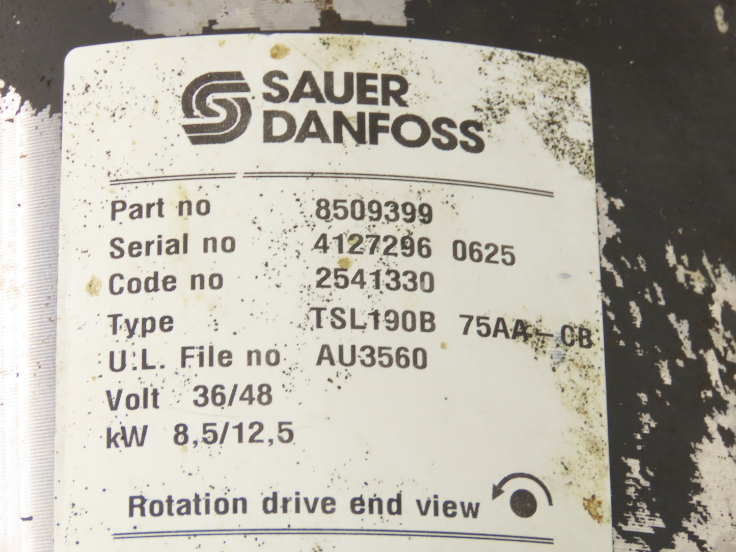 Sauer Danfoss 8509399 Forklift Hydraulic Motor/Pump 36/48V Yale ERC060GHN36TE084