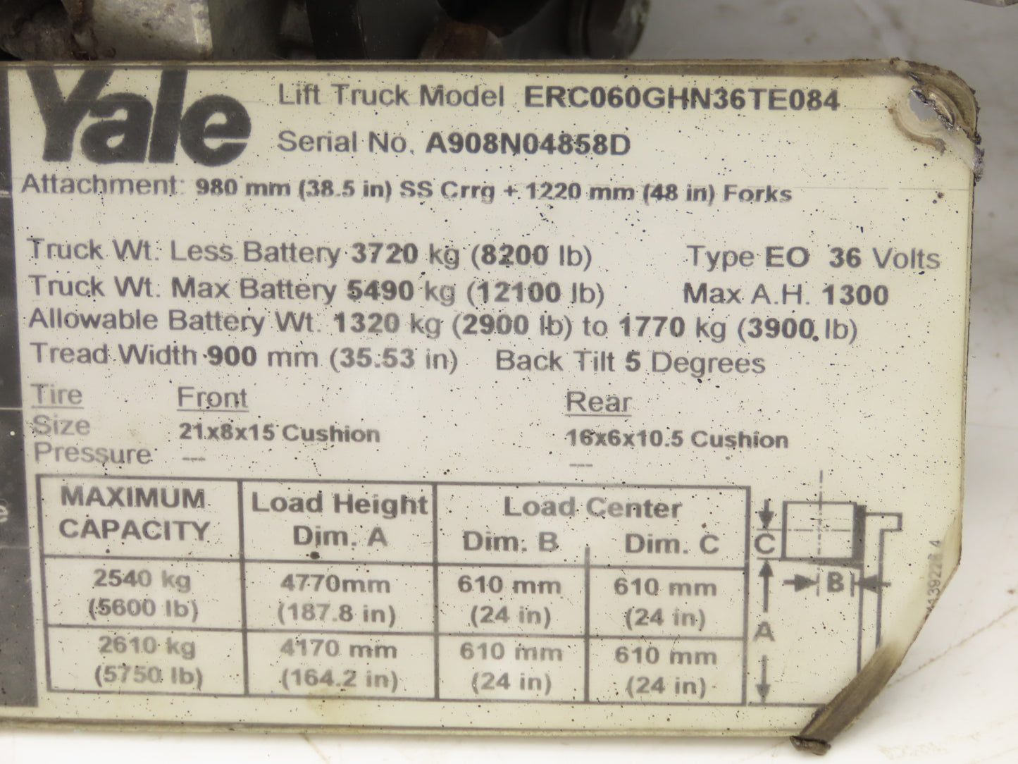 Sauer Danfoss 8509399 Forklift Hydraulic Motor/Pump 36/48V Yale ERC060GHN36TE084