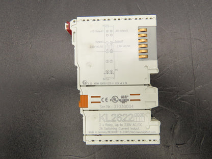 Beckhoff KL2622 2-Channel Relay Output Bus Terminal 230VAC/30VDC 5A Lot of 4