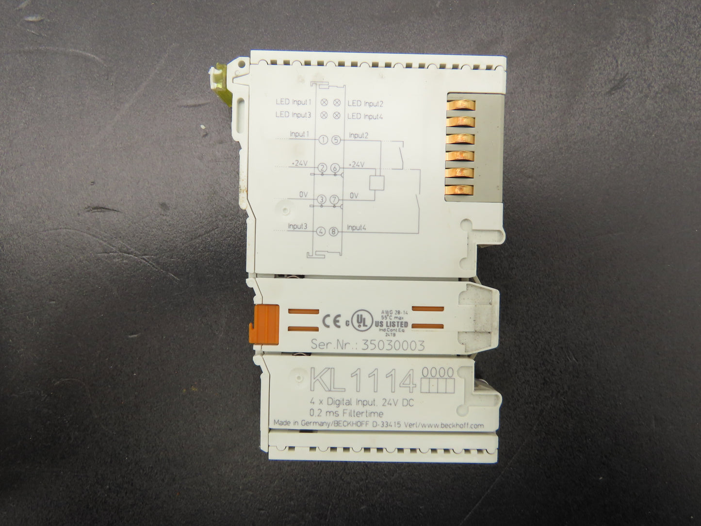 Beckhoff KL2134 4-Channel Digital Input Bus Terminal 24VDC 0.2ms Lot of 9