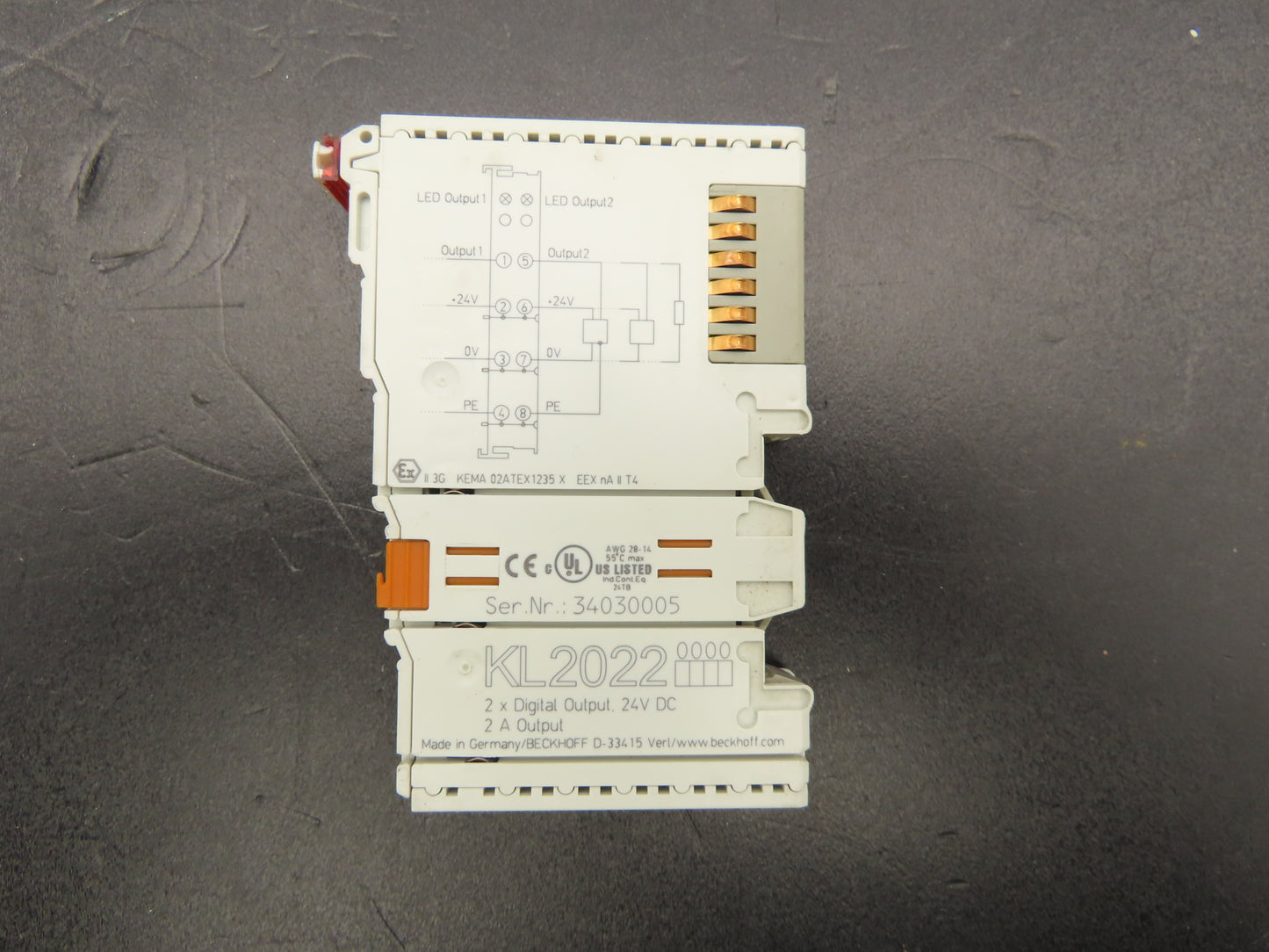 Beckhoff KL2022 2-Channel Digital Output Bus Terminal 24VDC 2 Amp Lot of 9