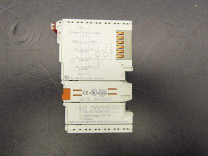 Beckhoff KL2022 2-Channel Digital Output Bus Terminal 24VDC 2 Amp Lot of 9