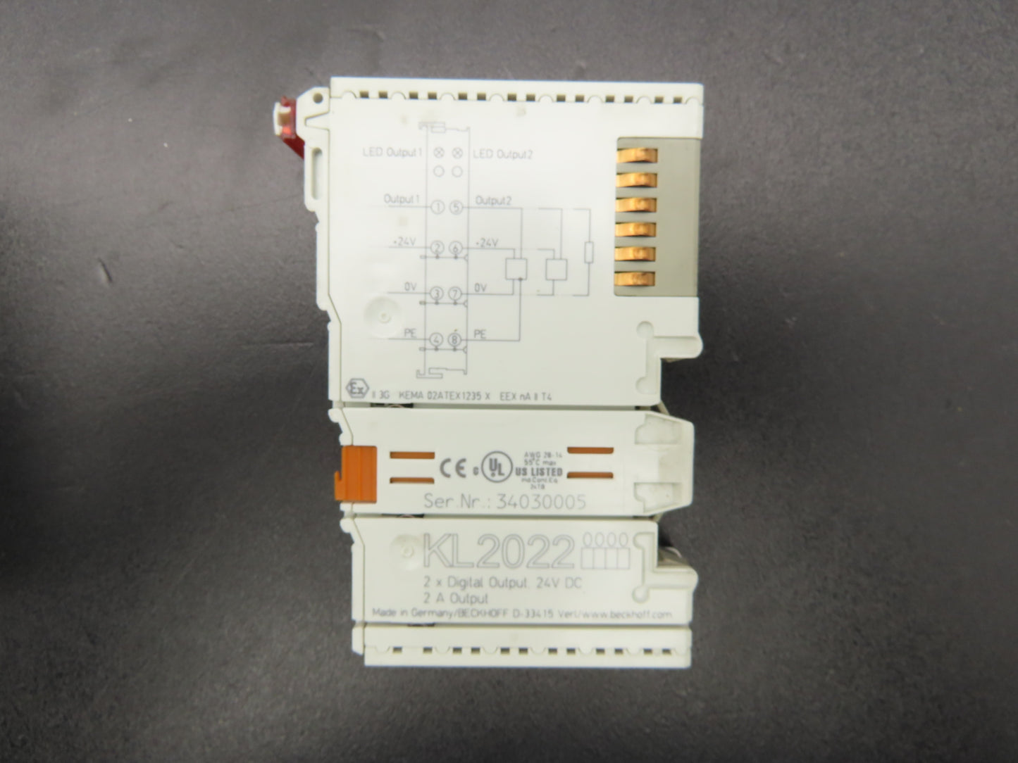 Beckhoff KL2022 2-Channel Digital Output Bus Terminal 24VDC 2 Amp Lot of 9