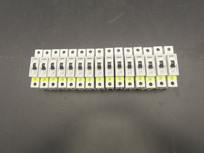 Siemens 5SX21 B10 Single-Pole 10A Miniature Circuit Breaker Lot of 15