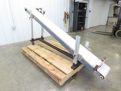 Bunting Magnetics 9'L Adj Incline Parts Conveyor 11.25" Belt 115/230V 1PH 40FPM