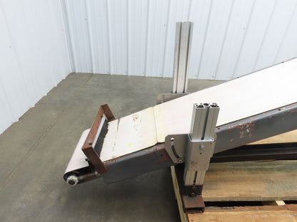 Bunting Magnetics 9'L Adj Incline Parts Conveyor 11.25" Belt 115/230V 1PH 40FPM