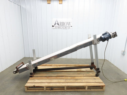 Bunting Magnetics 9'L Adj Incline Parts Conveyor 11.25" Belt 115/230V 1PH 40FPM