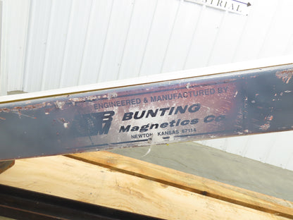 Bunting Magnetics 9'L Adj Incline Parts Conveyor 11.25" Belt 115/230V 1PH 40FPM