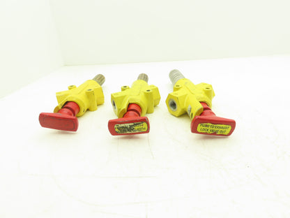 Parker LV4NA8  Pneumatic Shut Off Safety Lockout Valve 250 PSI (TSC) Lot of 3