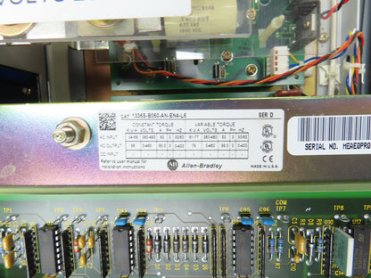 Allen Bradley 1336SB060VAADSGM1CHA2CL6EC AC Drive VFD 75Hp 76kva 460V Enclosure