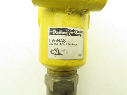 Parker LV6NA8  Pneumatic Shut Off Safety Lockout Valve 250 PSI 3/4" NPT Lot of 4