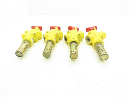 Parker LV6NA8  Pneumatic Shut Off Safety Lockout Valve 250 PSI 3/4" NPT Lot of 4