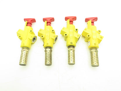 Parker LV6NA8  Pneumatic Shut Off Safety Lockout Valve 250 PSI 3/4" NPT Lot of 4