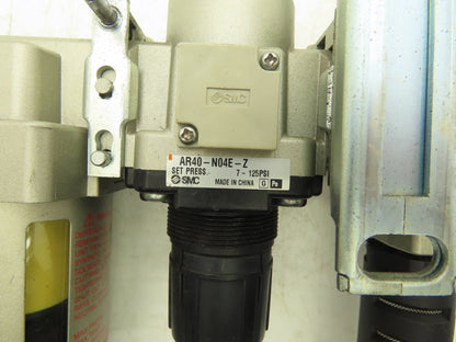 SMC Pneumatic Air Filter Regulator Soft-Start Valve Assembly 24V 150PSI