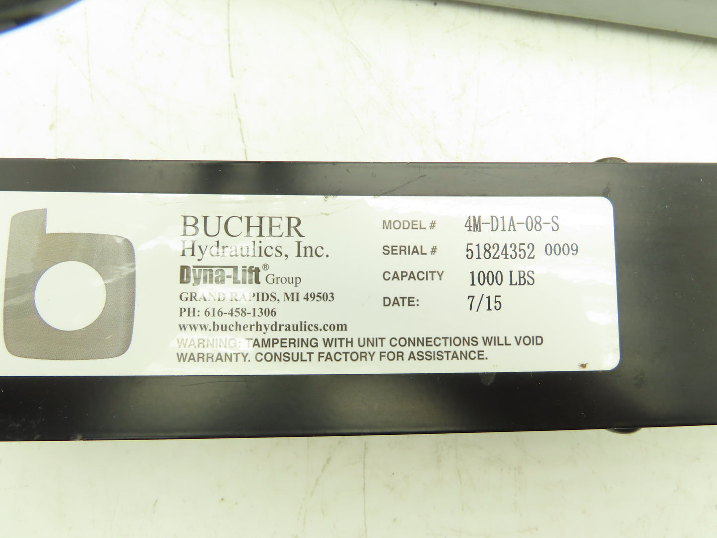 Bucher Hydraulics 4MD1A08S Dyna-Lift 4-Post Hydraulic Lift Kit 1000 Lb Capacity