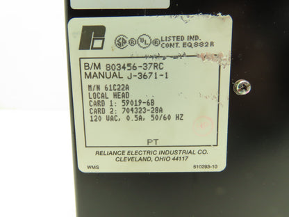 Reliance Electric 803456-37RC Power Supply Automate Local I/O Head 120VAC 61C22A