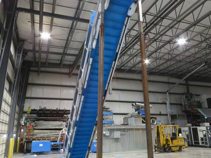 Woods Sanitary Food Process Z Incline Bucket Conveyor 18" Belt 15' 8"H -No Drive