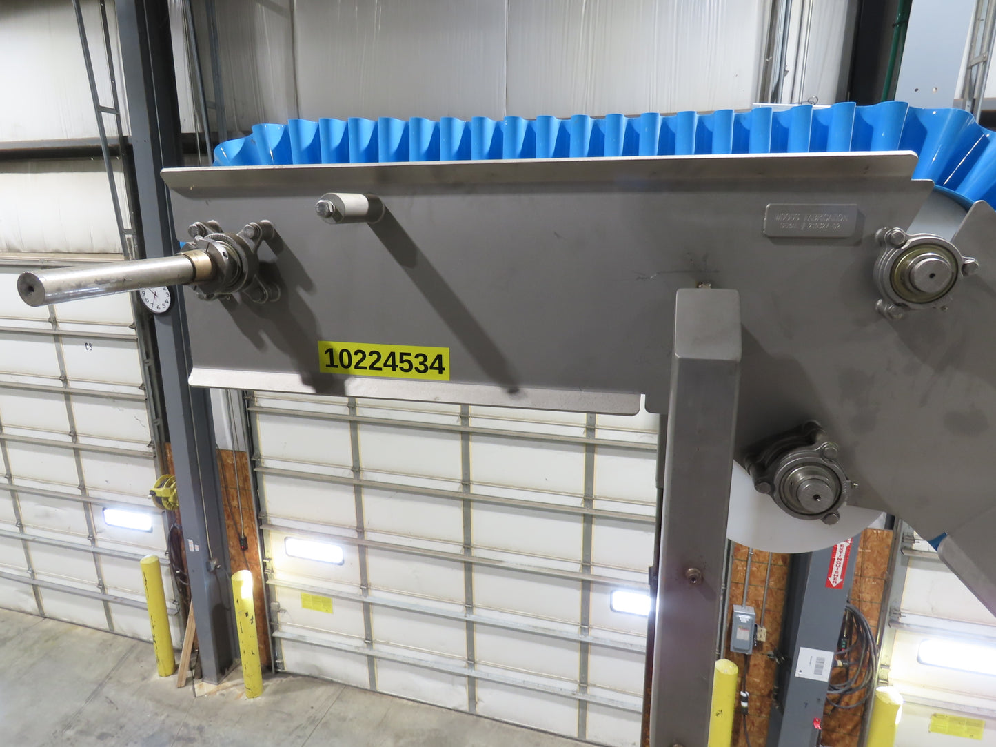 Woods Sanitary Food Process Z Incline Bucket Conveyor 18" Belt 15' 8"H -No Drive