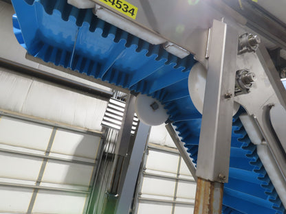 Woods Sanitary Food Process Z Incline Bucket Conveyor 18" Belt 15' 8"H -No Drive