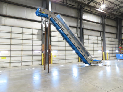 Woods Sanitary Food Process Z Incline Bucket Conveyor 18" Belt 15' 8"H -No Drive