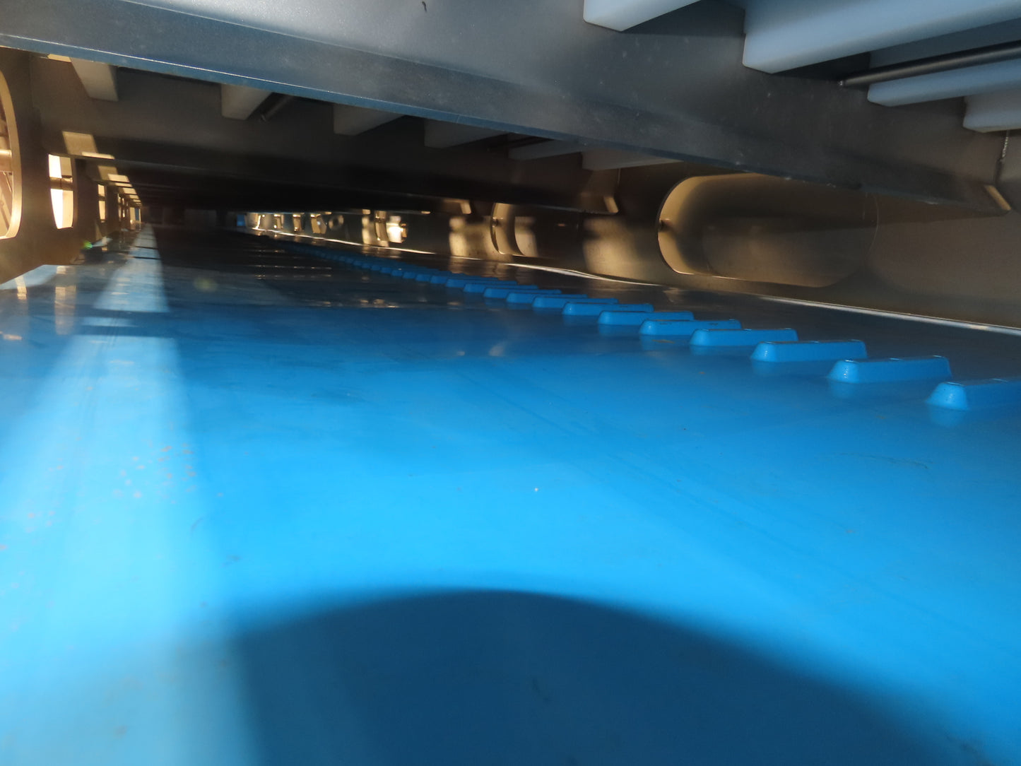 Woods Sanitary Food Process Z Incline Bucket Conveyor 18" Belt 15' 8"H -No Drive