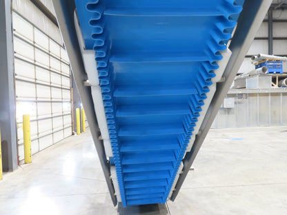 Woods Sanitary Food Process Z Incline Bucket Conveyor 18" Belt 15' 8"H -No Drive