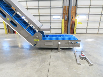 Woods Sanitary Food Process Z Incline Bucket Conveyor 18" Belt 15' 8"H -No Drive