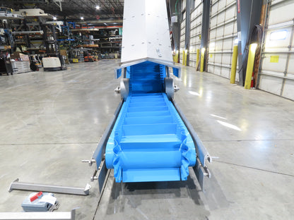 Woods Sanitary Food Process Z Incline Bucket Conveyor 18" Belt 15' 8"H -No Drive