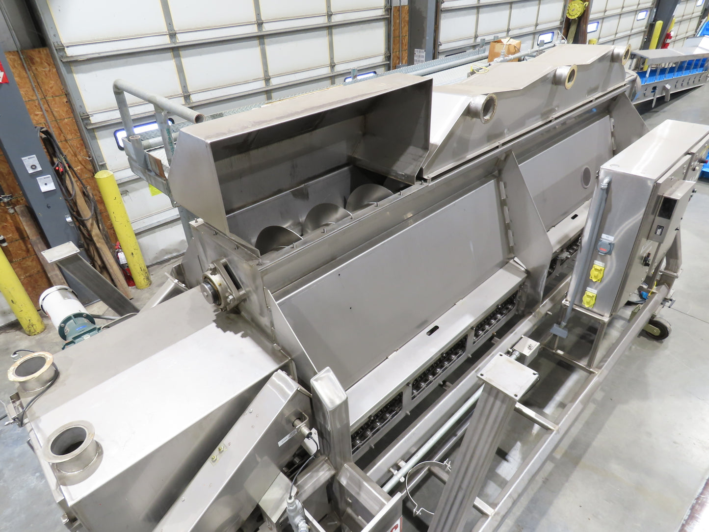 FEC Sanitary Food Grade Granulator 30" Apron Feeder Stainless Conveyor Surge Bin