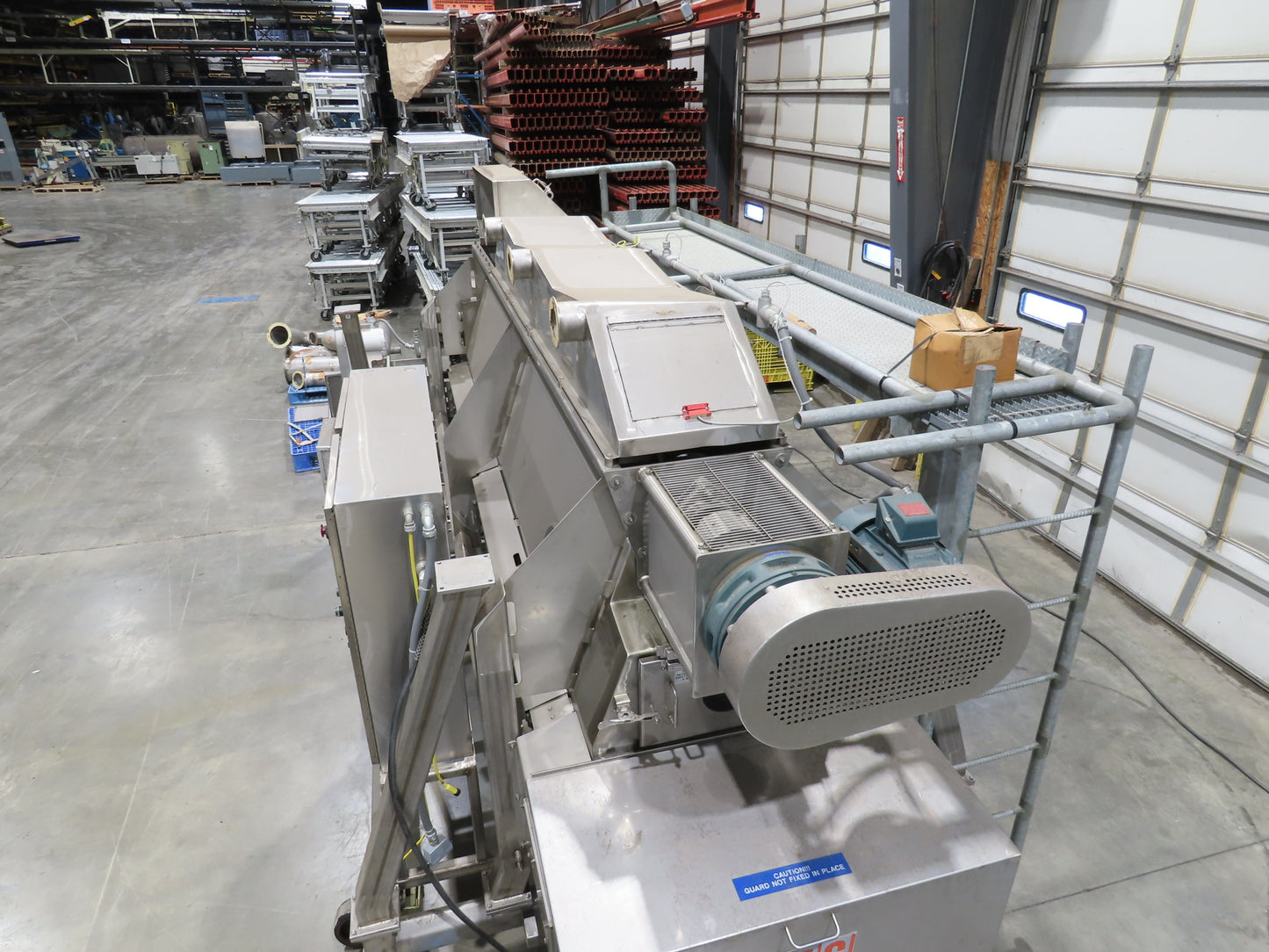 FEC Sanitary Food Grade Granulator 30" Apron Feeder Stainless Conveyor Surge Bin