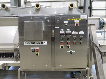 FEC Sanitary Food Grade Granulator 30" Apron Feeder Stainless Conveyor Surge Bin