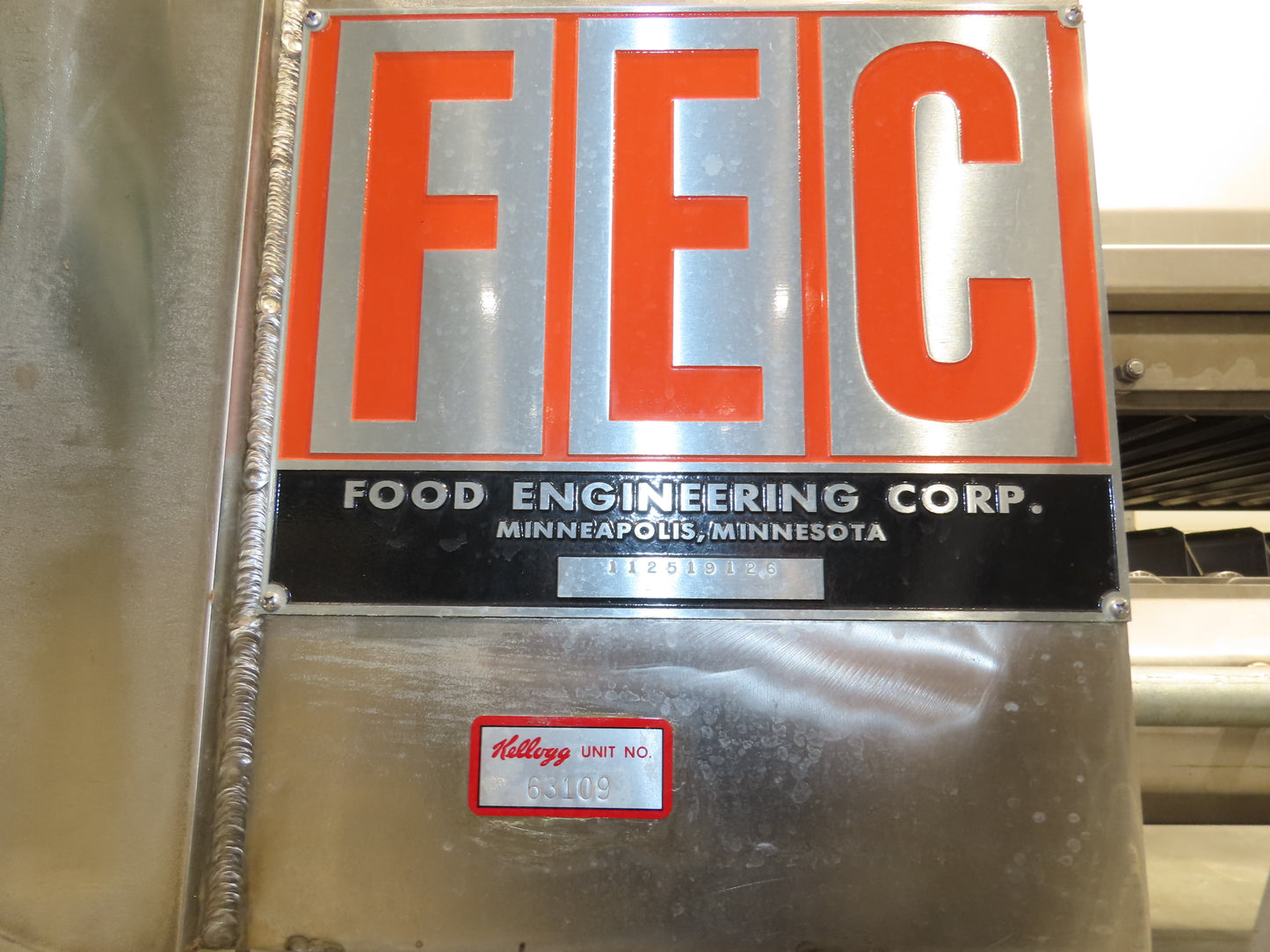 FEC Sanitary Food Grade Granulator 30" Apron Feeder Stainless Conveyor Surge Bin