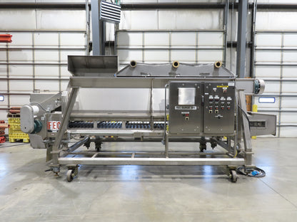 FEC Sanitary Food Grade Granulator 30" Apron Feeder Stainless Conveyor Surge Bin